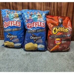 Limited Edition Ruffles Cheetos Flavor Swap Chips 3 Piece Variety Pack Full Size